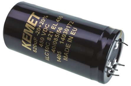 KEMET ALC10C821EL450 3398271