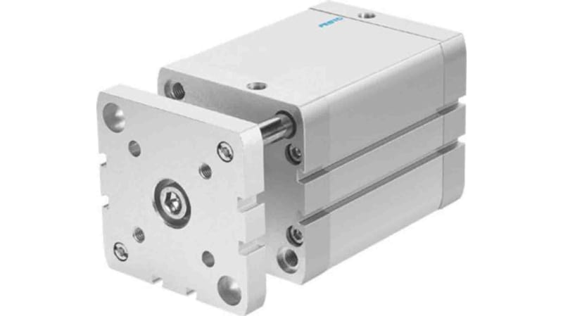 Festo Pneumatic Compact Cylinder 80mm Bore, 10mm Stroke, ADNGF Series, Double Acting