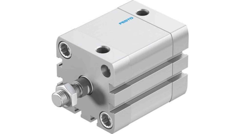 Festo Pneumatic Compact Cylinder 40mm Bore, 25mm Stroke, ADN Series, Double Acting