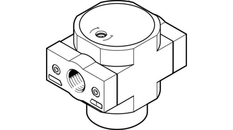 Festo 2/2 Closed, Monostable Pneumatic Manual Control Valve HEL Series