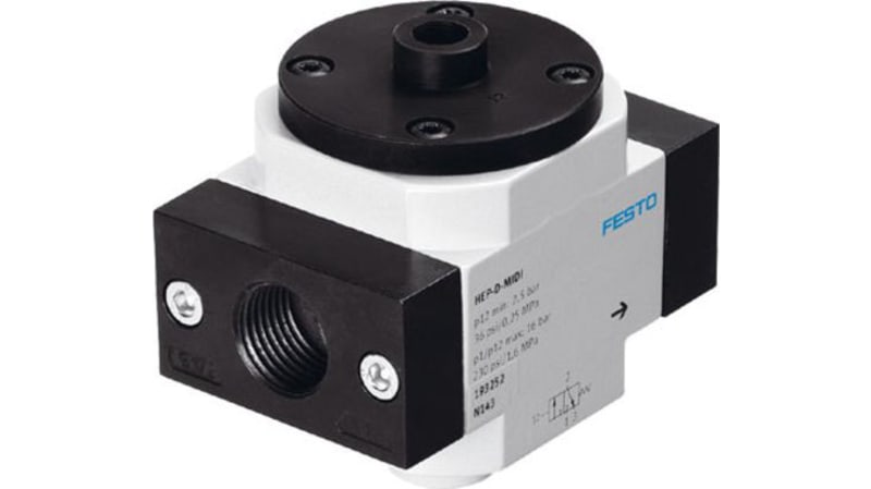 Festo 3/2 Closed, Monostable Pneumatic Manual Control Valve HEP Series