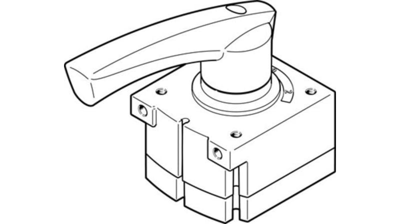 Festo Rod Lever 4/3 exhausted Pneumatic Manual Control Valve VHER Series