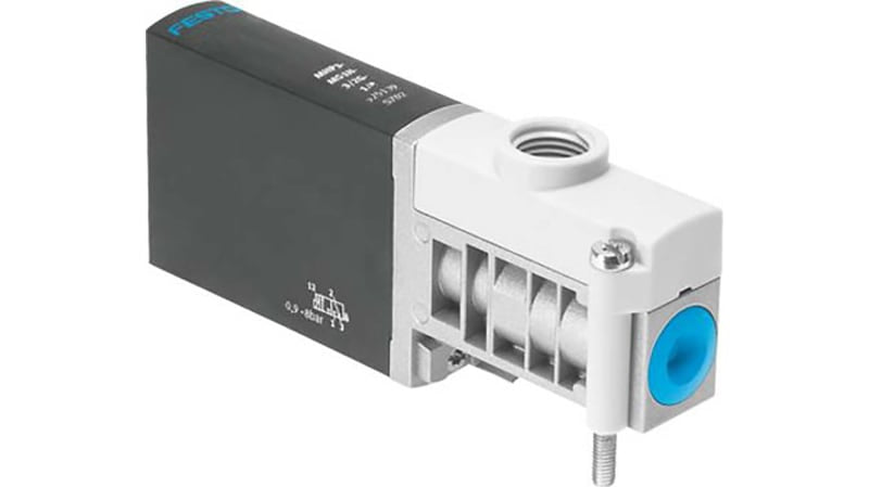 Festo 3/2 Open, Monostable Pneumatic Solenoid/Pilot-Operated Control Valve - Electrical MHP3 Series