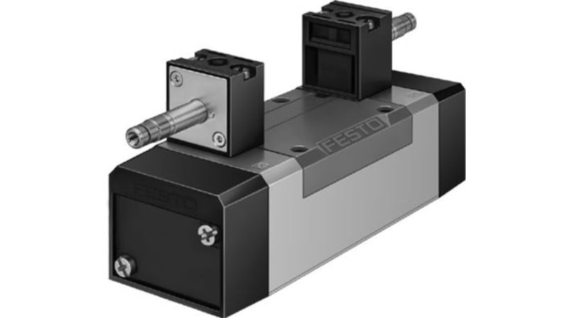 Festo 5/3 Exhausted Pneumatic Solenoid/Pilot-Operated Control Valve - Electrical MN1H Series