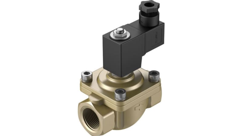 Festo 2/2 Closed, Monostable Pneumatic Solenoid/Pilot-Operated Control Valve - Electrical G 1 VZWF Series