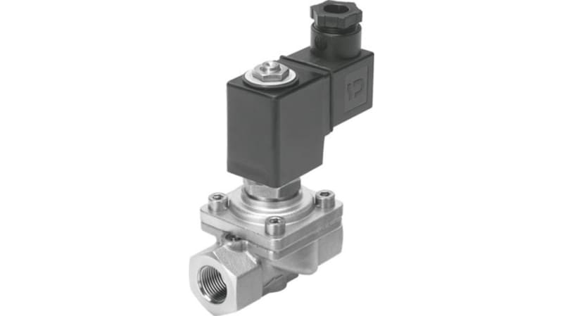 Festo 2/2 Closed, Monostable Pneumatic Solenoid/Pilot-Operated Control Valve - Electrical G 3/8 VZWF Series