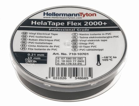 HellermannTyton 710-10701 HTAPE-FLEX2000+19x20-PVC-BK 1811435