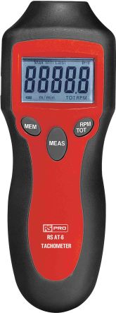 RS PRO Tachometer Best Accuracy ±0.05 % - Laser LCD 99999rpm