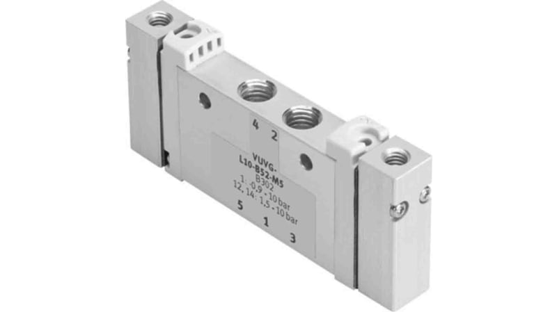 Festo 2x3/2 Closed Monostable Pneumatic Solenoid Valve - Pneumatic VUWG Series
