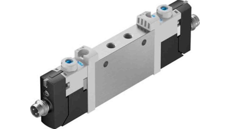 Festo 2x3/2 Closed Monostable Solenoid Valve - Electrical Metric M5 VUVG Series
