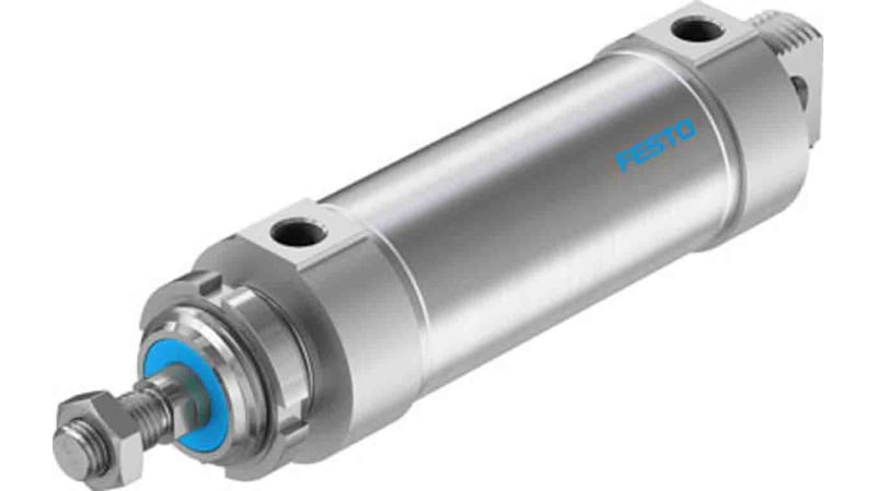 Festo Pneumatic Roundline Cylinder 63mm Bore, 100mm Stroke, DSNU Series, Double Acting