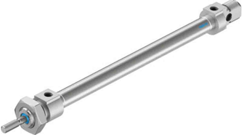 Festo Pneumatic Roundline Cylinder 8mm Bore, 100mm Stroke, DSNU Series, Double Acting