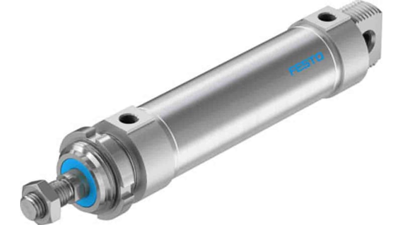 Festo Pneumatic Roundline Cylinder 50mm Bore, 125mm Stroke, DSNU Series, Double Acting