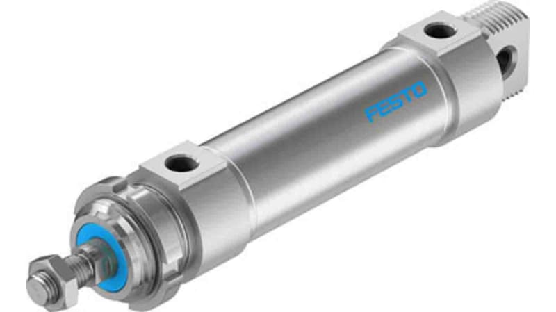 Festo Pneumatic Roundline Cylinder 40mm Bore, 80mm Stroke, DSNU Series, Double Acting