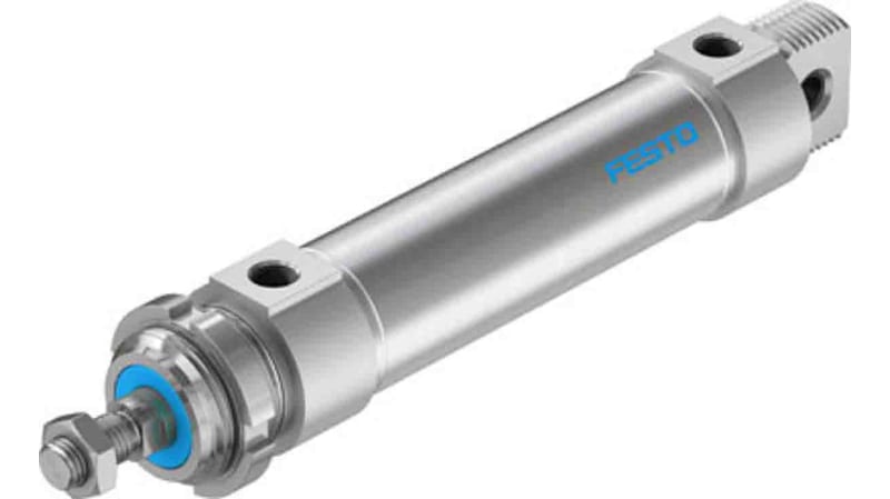 Festo Pneumatic Roundline Cylinder 40mm Bore, 100mm Stroke, DSNU Series, Double Acting