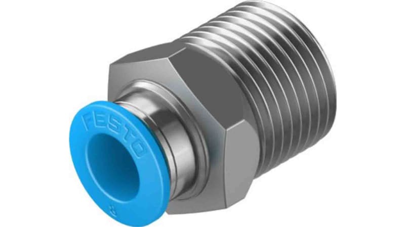 Festo Straight Threaded Adaptor to G 3/8 Male to Push In 8 mm