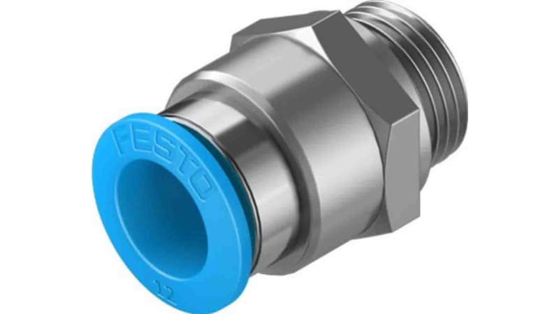 Festo Straight Threaded Adaptor to G 3/8 Male to Push In 12 mm