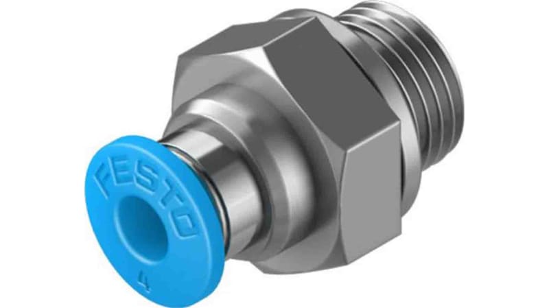 Festo Straight Threaded Adaptor to G 1/8 Male to Push In 4 mm