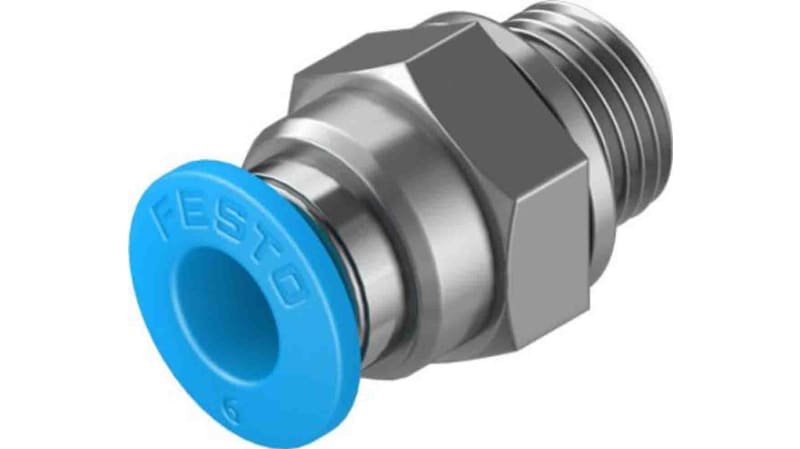Festo Straight Threaded Adaptor to G 1/8 Male to Push In 6 mm