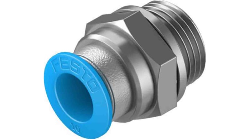 Festo Straight Threaded Adaptor to G 3/8 Male to Push In 10 mm