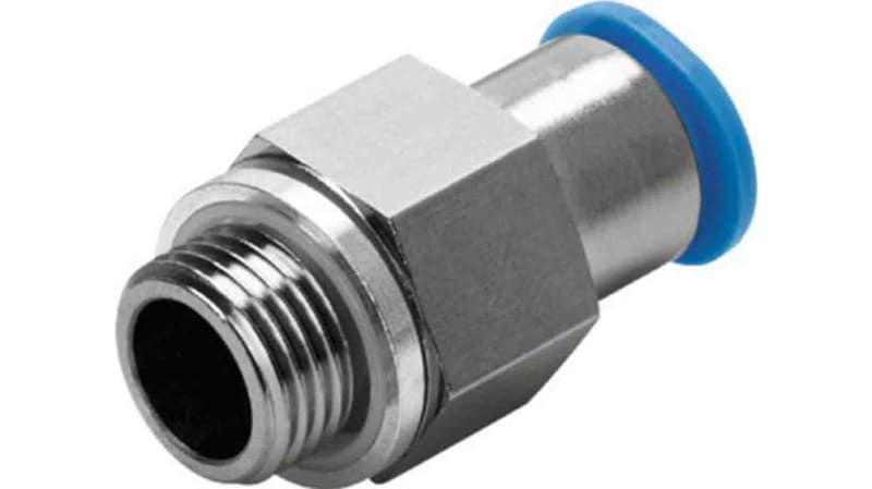 Festo Straight Threaded Adaptor to R 1/4 Male to Push In 10 mm