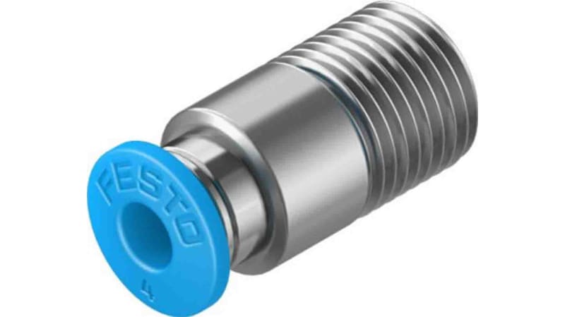 Festo Straight Threaded Adaptor to R 1/8 Male to Push In 4 mm