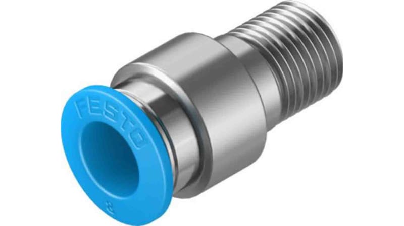 Festo Straight Threaded Adaptor to R 1/8 Male to Push In 8 mm