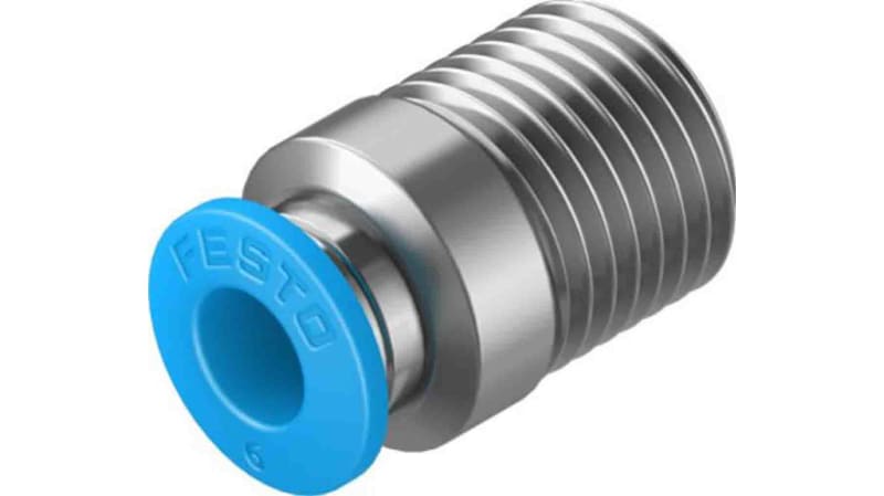 Festo Straight Threaded Adaptor to R 1/4 Male to Push In 6 mm