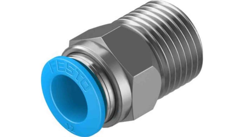 Festo Straight Threaded Adaptor to R 1/2 Male to Push In 12 mm