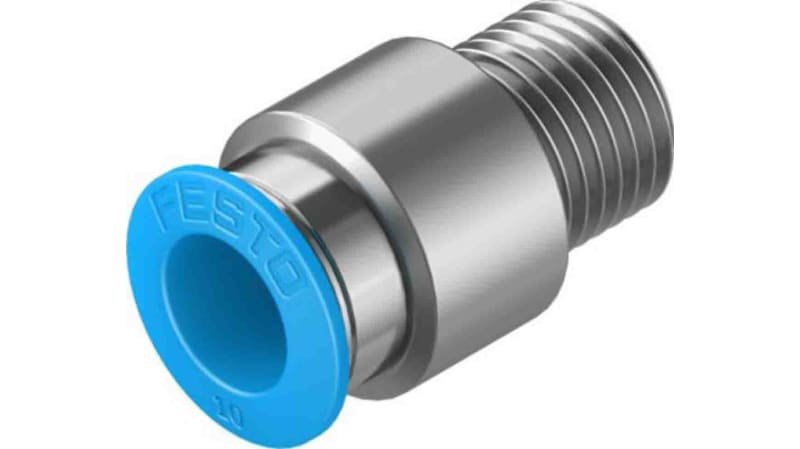 Festo Straight Threaded Adaptor to R 1/4 Male to Push In 10 mm