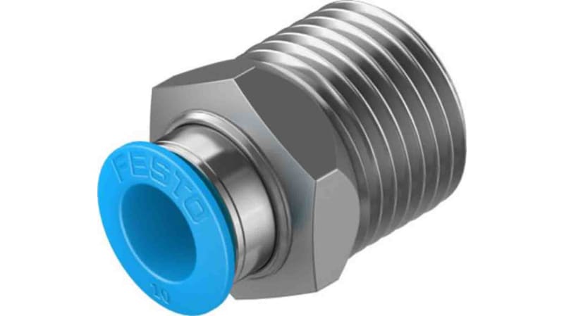 Festo Straight Threaded Adaptor to R 1/2 Male to Push In 10 mm