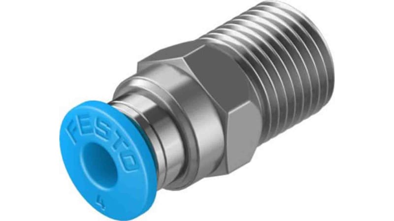 Festo Straight Threaded Adaptor to R 1/8 Male to Push In 4 mm