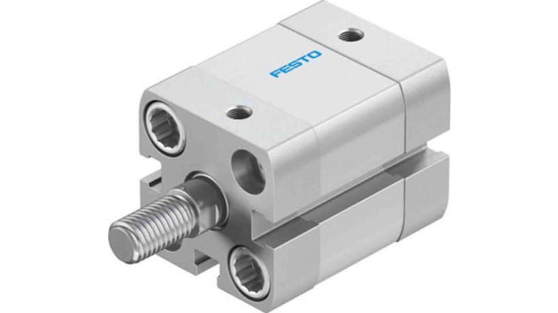 Festo Pneumatic Compact Cylinder 20mm Bore, 10mm Stroke, ADN Series, Double Acting