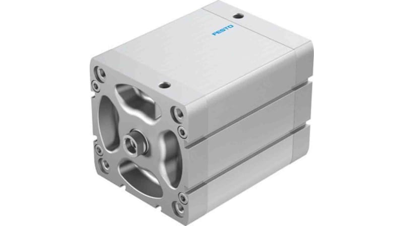 Festo Pneumatic Compact Cylinder 100mm Bore, 80mm Stroke, ADN Series, Double Acting