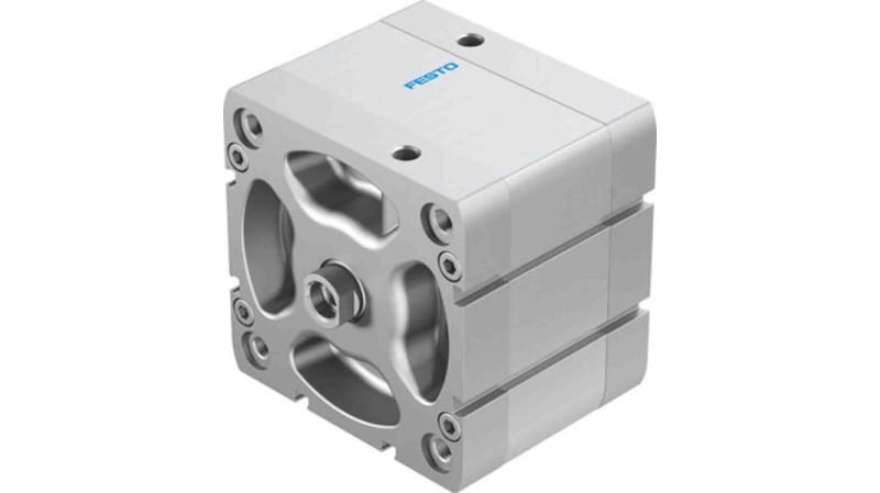 Festo Pneumatic Compact Cylinder 100mm Bore, 25mm Stroke, ADN Series, Double Acting