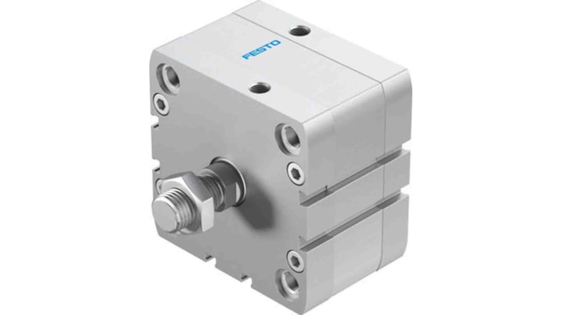 Festo Pneumatic Compact Cylinder 80mm Bore, 10mm Stroke, ADN Series, Double Acting