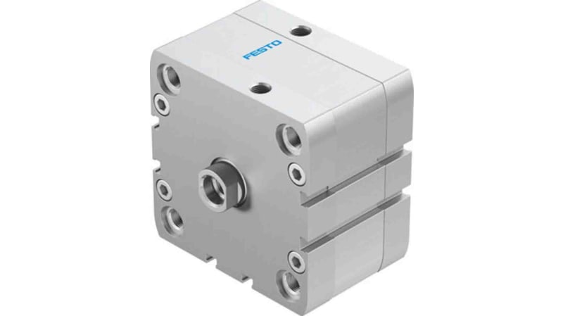 Festo Pneumatic Compact Cylinder 80mm Bore, 10mm Stroke, ADN Series, Double Acting