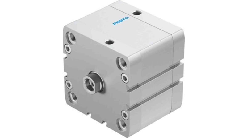 Festo Pneumatic Compact Cylinder 80mm Bore, 25mm Stroke, ADN Series, Double Acting