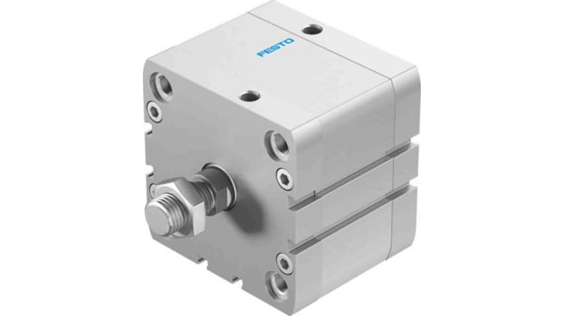 Festo Pneumatic Compact Cylinder 80mm Bore, 25mm Stroke, ADN Series, Double Acting