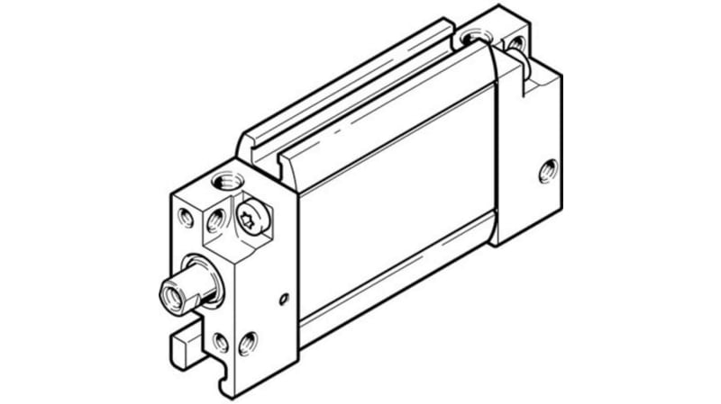 Festo Pneumatic Compact Cylinder 12mm Bore, 25mm Stroke, DZF Series, Double Acting