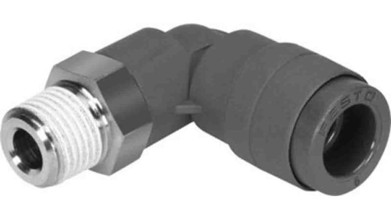 Festo Elbow Threaded Adaptor to R 3/8 Male to Push In 12 mm