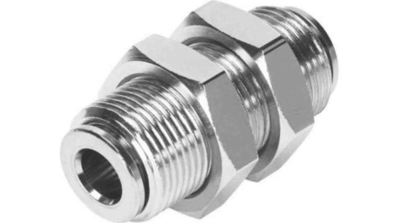 Festo Bulkhead Tube-to-Tube Adaptor to Push In 6 mm to Push In 6 mm, NPQM Series