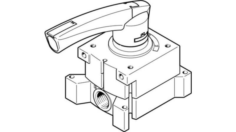 Festo Rod Lever 4/3 Exhausted Pneumatic Manual Control Valve VHER Series