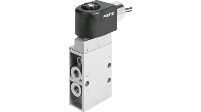 Festo 5/2 Monostable Pneumatic Solenoid/Pilot-Operated Control Valve - Electrical MFH Series