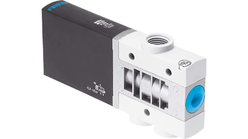 Festo 3/2 Closed, Monostable Pneumatic Solenoid/Pilot-Operated Control Valve - Electrical MHE4 Series