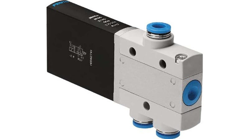 Festo 3/2 Open, Monostable Pneumatic Solenoid/Pilot-Operated Control Valve - Electrical MHE3 Series