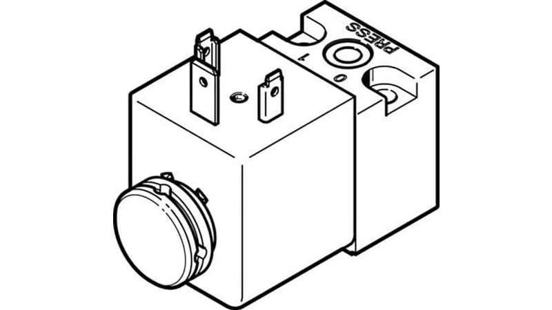 Festo 3/2 Closed, Monostable Pneumatic Solenoid/Pilot-Operated Control Valve - Electrical MDH Series