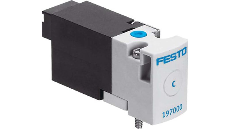 Festo 3/2 Open, Monostable Pneumatic Solenoid/Pilot-Operated Control Valve - Electrical MHA1 Series