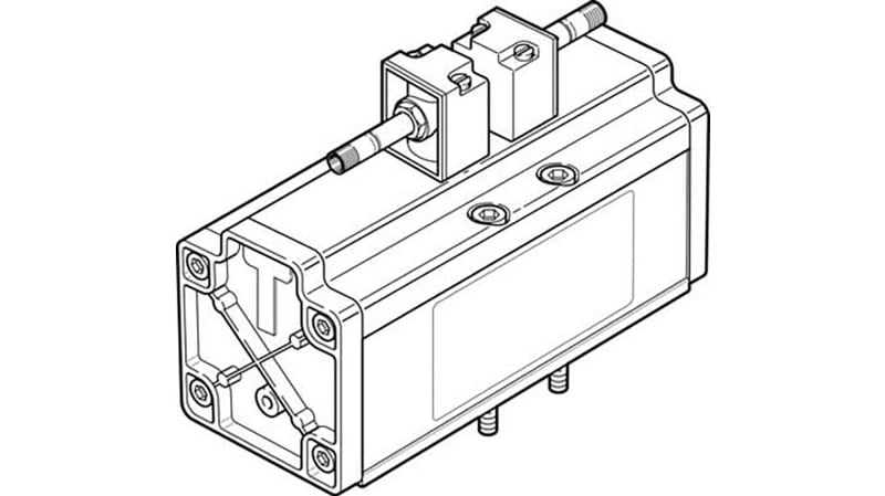 Festo 5/3 Closed Pneumatic Solenoid/Pilot-Operated Control Valve - Electrical MDH Series