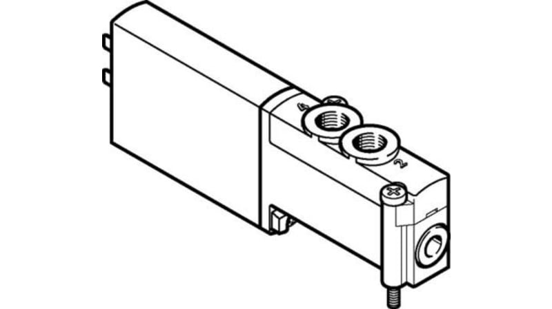 Festo 5/2 Monostable Pneumatic Solenoid/Pilot-Operated Control Valve - Electrical MHP2 Series